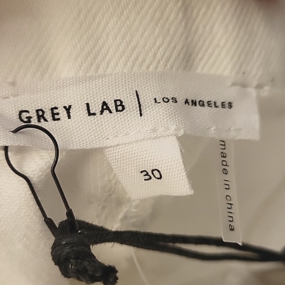 NEW! GREY LAB LOS ANGELES Ivory Wrapped Denim Jean Trouser Pants Sz. 30. - Picture 3 of 4